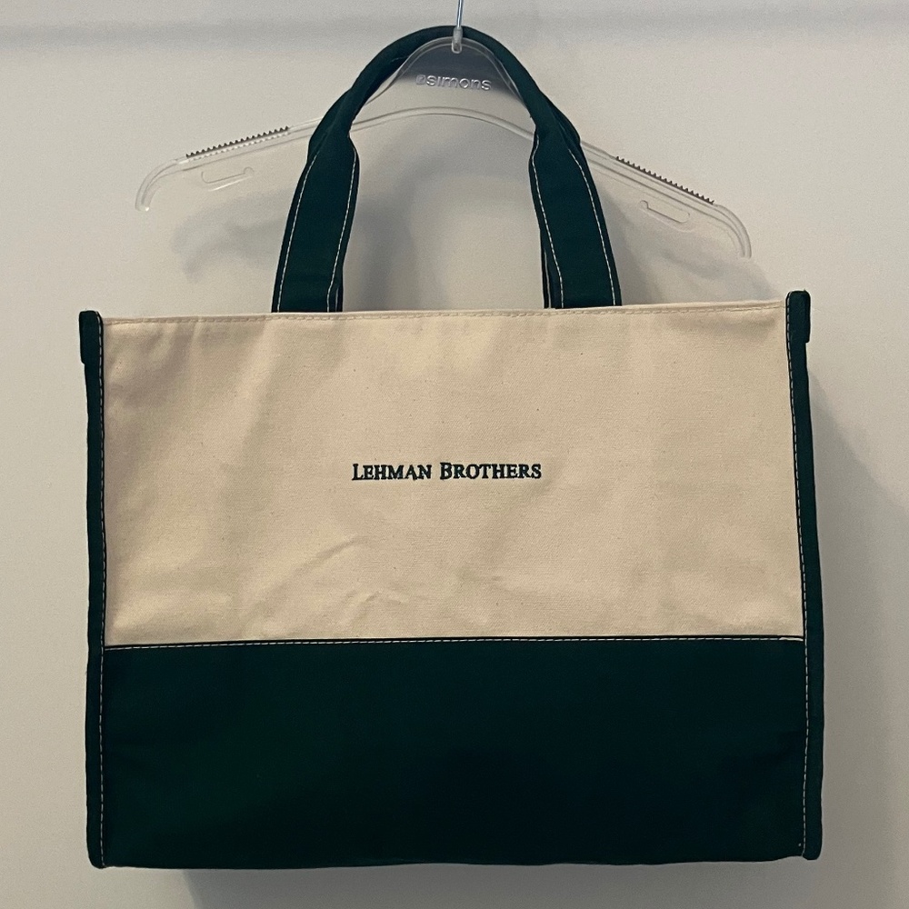 Lehman Brothers Canvas Tote Bag - Like New